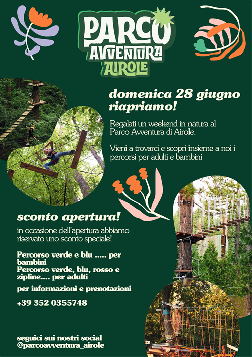 Riapre il Parco Avventura di Airole!